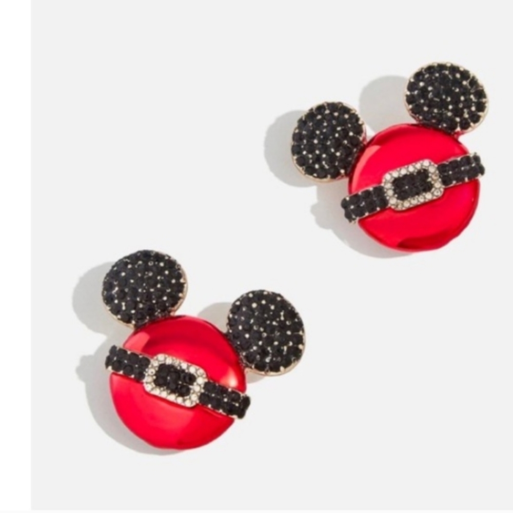 ✨️NWT DISNEY/ BAUBLEBAR MICKEY MOUSE IN SANTA SUIT/ STATEMENT EARRINGS✨️❤️